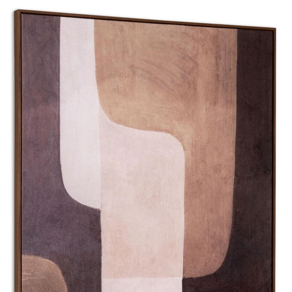 Moderato Hand Painted Brown Floater Frame Wall Art HomeRoots