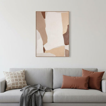 Gavotte I Hand Painted Brown Floater Frame Wall Art HomeRoots