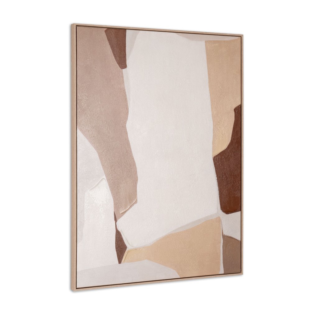 Gavotte I Hand Painted Brown Floater Frame Wall Art HomeRoots
