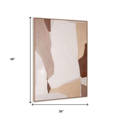 Gavotte I Hand Painted Brown Floater Frame Wall Art HomeRoots