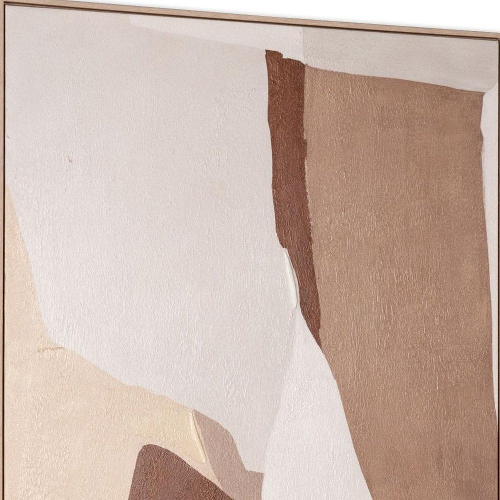 Gavotte II Hand Painted Brown Floater Frame Wall Art HomeRoots