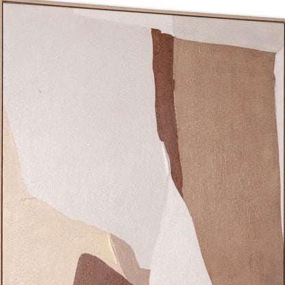 Gavotte II Hand Painted Brown Floater Frame Wall Art HomeRoots