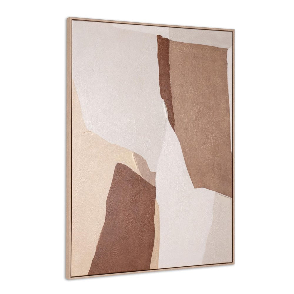 Gavotte II Hand Painted Brown Floater Frame Wall Art HomeRoots