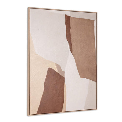 Gavotte II Hand Painted Brown Floater Frame Wall Art HomeRoots