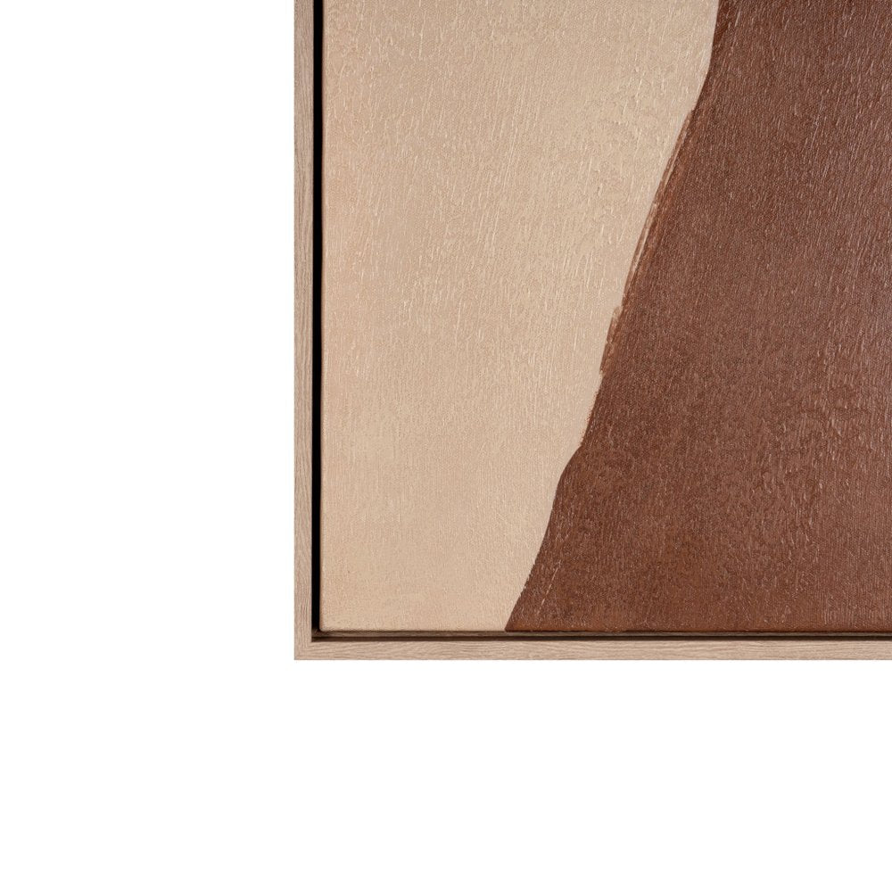 Gavotte II Hand Painted Brown Floater Frame Wall Art HomeRoots