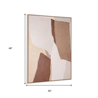 Gavotte II Hand Painted Brown Floater Frame Wall Art HomeRoots