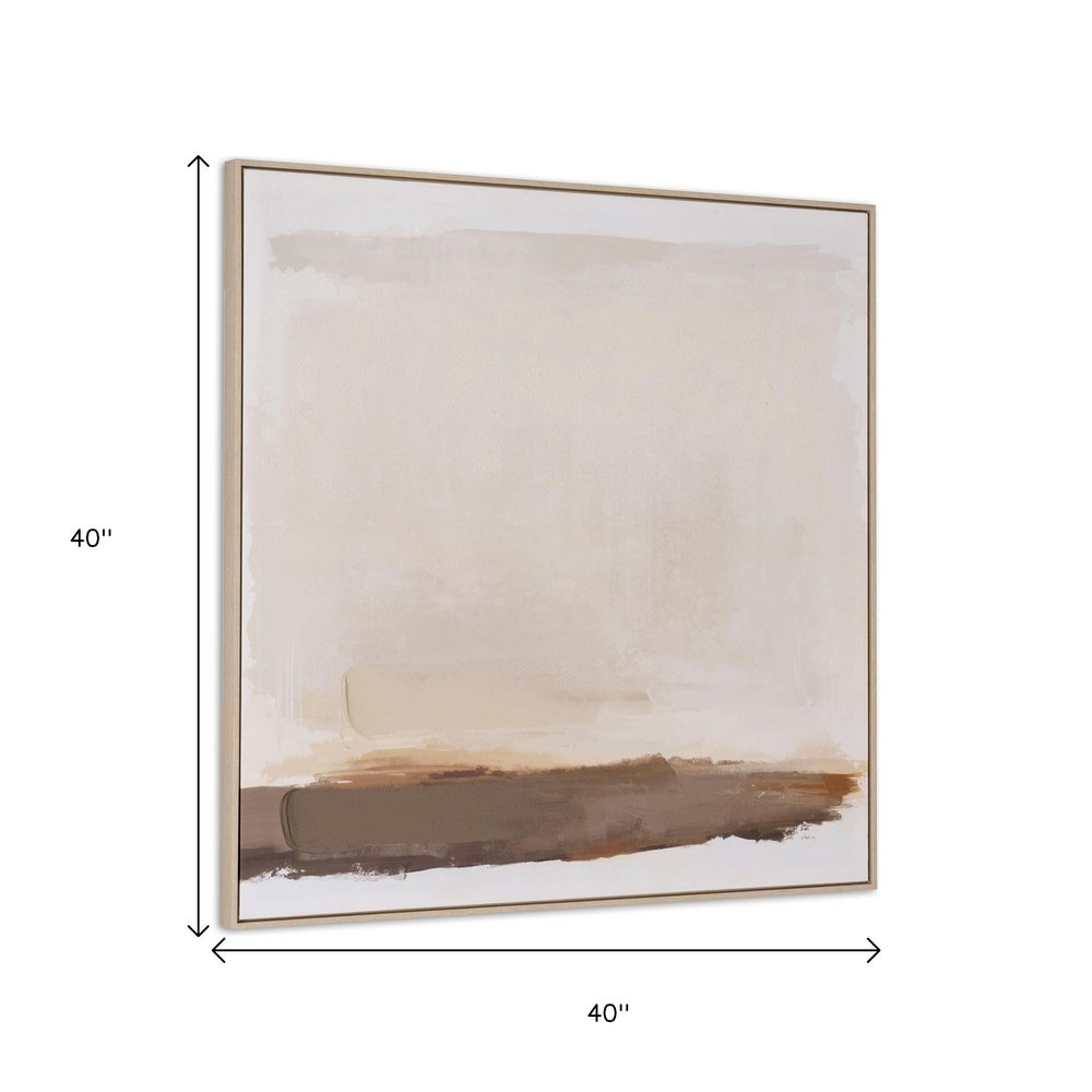 Adagio Hand Painted Brown Floater Frame Wall Art HomeRoots