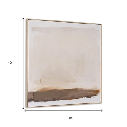 Adagio Hand Painted Brown Floater Frame Wall Art HomeRoots