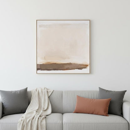Adagio Hand Painted Brown Floater Frame Wall Art HomeRoots