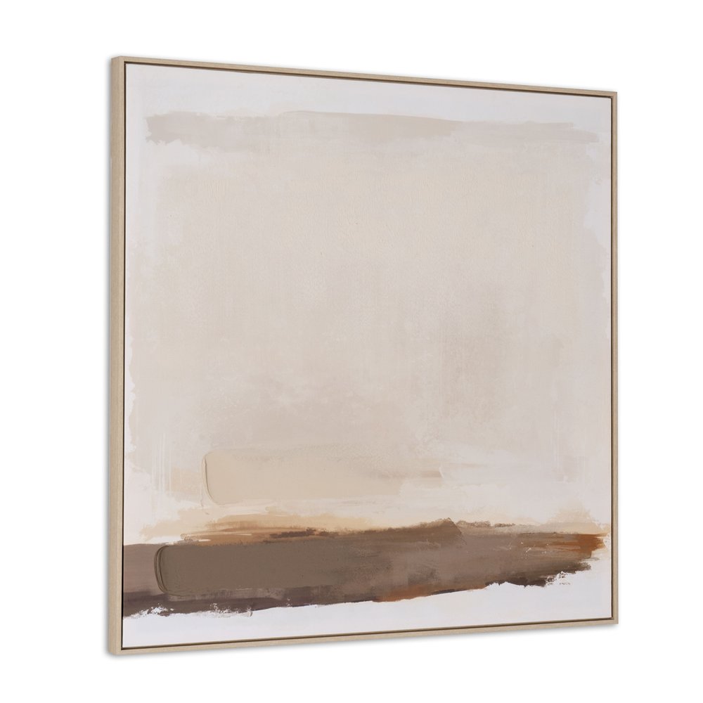Adagio Hand Painted Brown Floater Frame Wall Art HomeRoots
