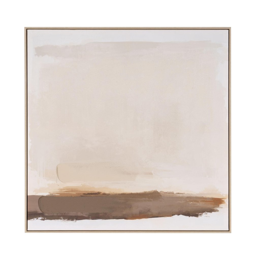 Adagio Hand Painted Brown Floater Frame Wall Art HomeRoots