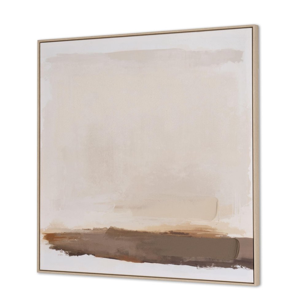 Adagio Hand Painted Brown Floater Frame Wall Art HomeRoots
