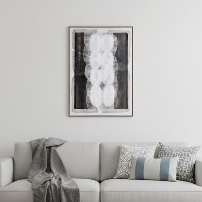 Motif Hand Painted Brown Floater Frame Wall Art HomeRoots