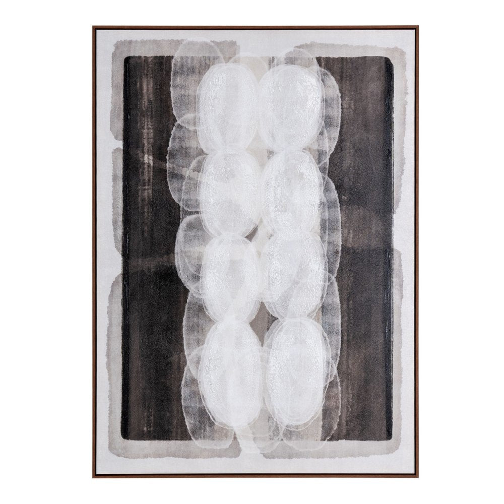 Motif Hand Painted Brown Floater Frame Wall Art HomeRoots