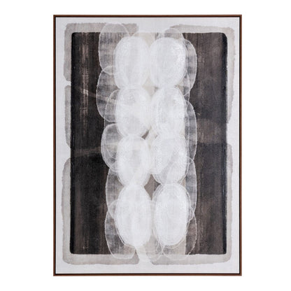 Motif Hand Painted Brown Floater Frame Wall Art HomeRoots