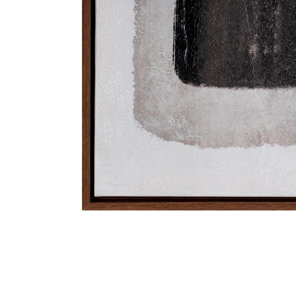 Motif Hand Painted Brown Floater Frame Wall Art HomeRoots