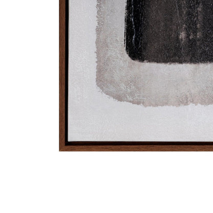 Motif Hand Painted Brown Floater Frame Wall Art HomeRoots
