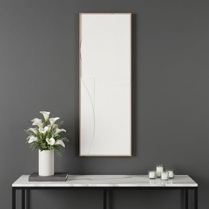 White Minimalist Geo Brown Shadowbox Wall Art HomeRoots