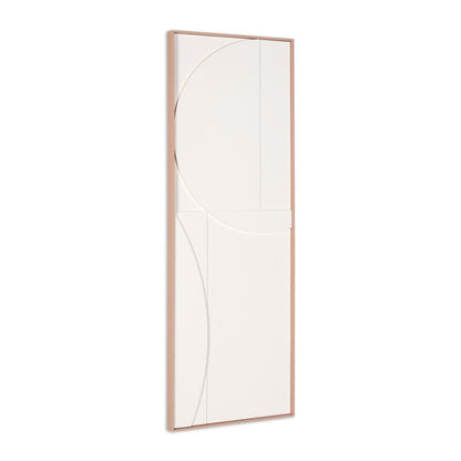 White Minimalist Geo Brown Shadowbox Wall Art HomeRoots