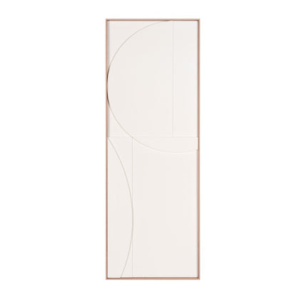 White Minimalist Geo Brown Shadowbox Wall Art HomeRoots