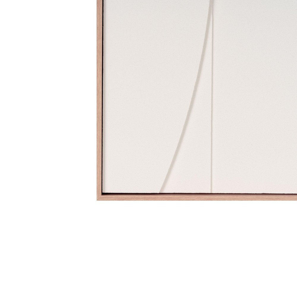 White Minimalist Geo Brown Shadowbox Wall Art HomeRoots