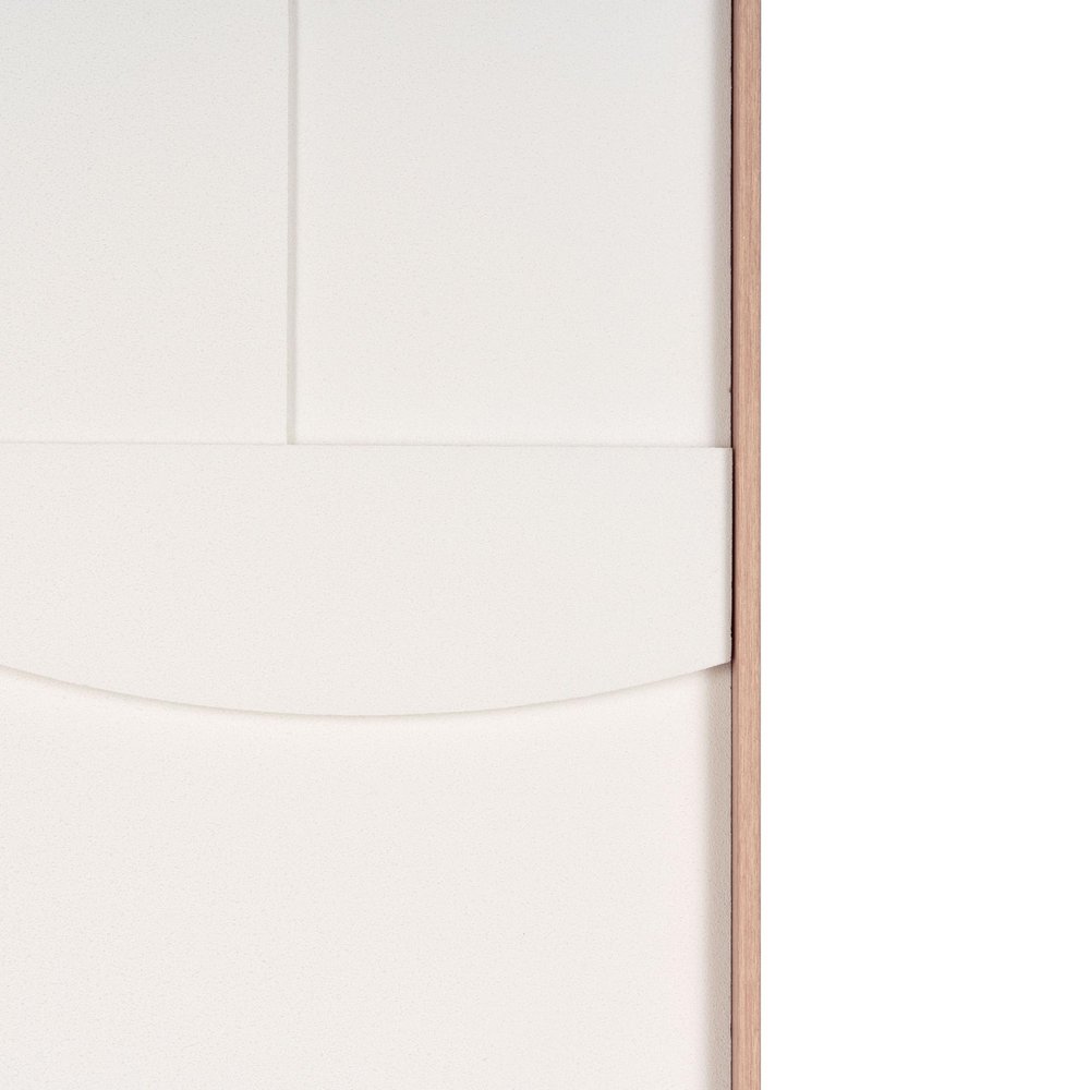 White Minimalist Geo Brown Shadowbox Wall Art HomeRoots