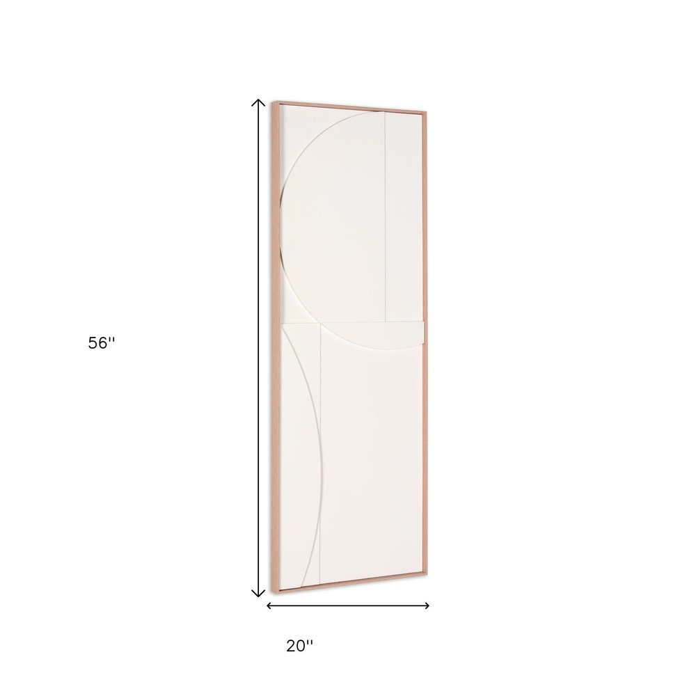 White Minimalist Geo Brown Shadowbox Wall Art HomeRoots