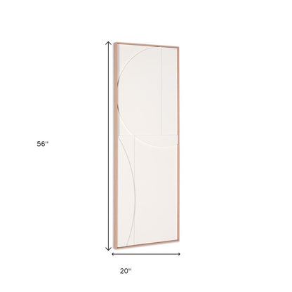 White Minimalist Geo Brown Shadowbox Wall Art HomeRoots