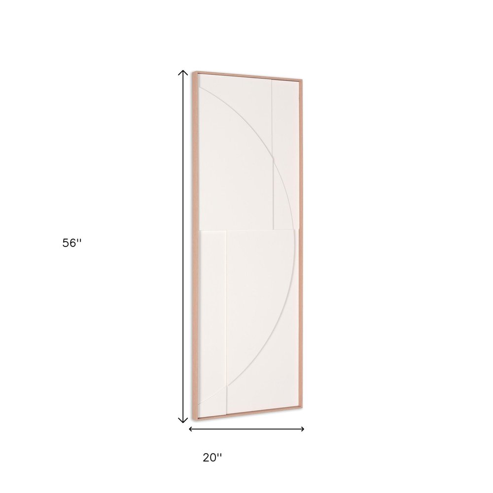 White Geo Brown Shadowbox Wall Art HomeRoots