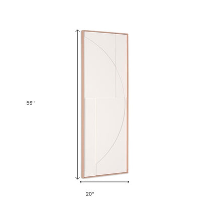 White Geo Brown Shadowbox Wall Art HomeRoots