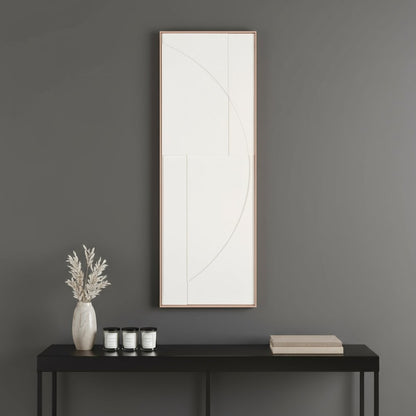 White Geo Brown Shadowbox Wall Art HomeRoots