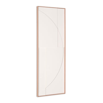 White Geo Brown Shadowbox Wall Art HomeRoots