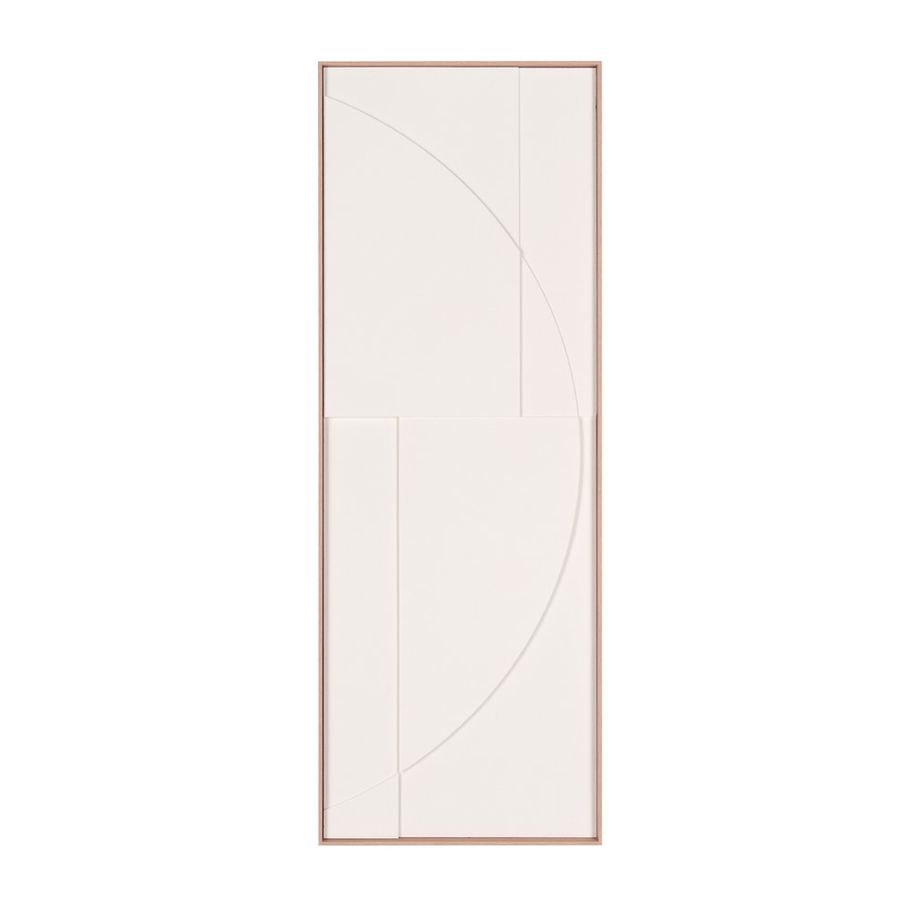 White Geo Brown Shadowbox Wall Art HomeRoots