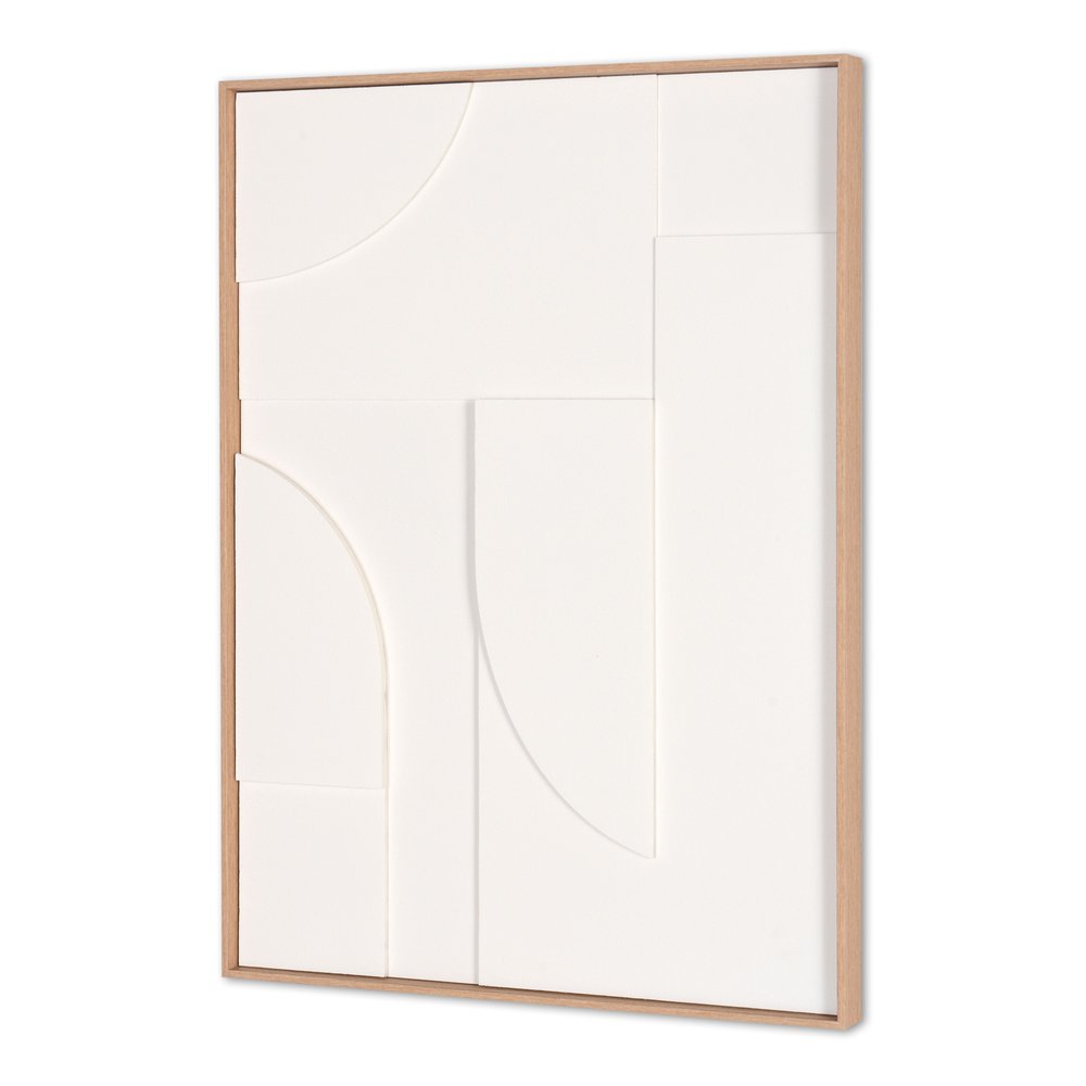 White Geo Mache Brown Shadowbox Wall Art HomeRoots