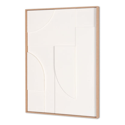 White Geo Mache Brown Shadowbox Wall Art HomeRoots