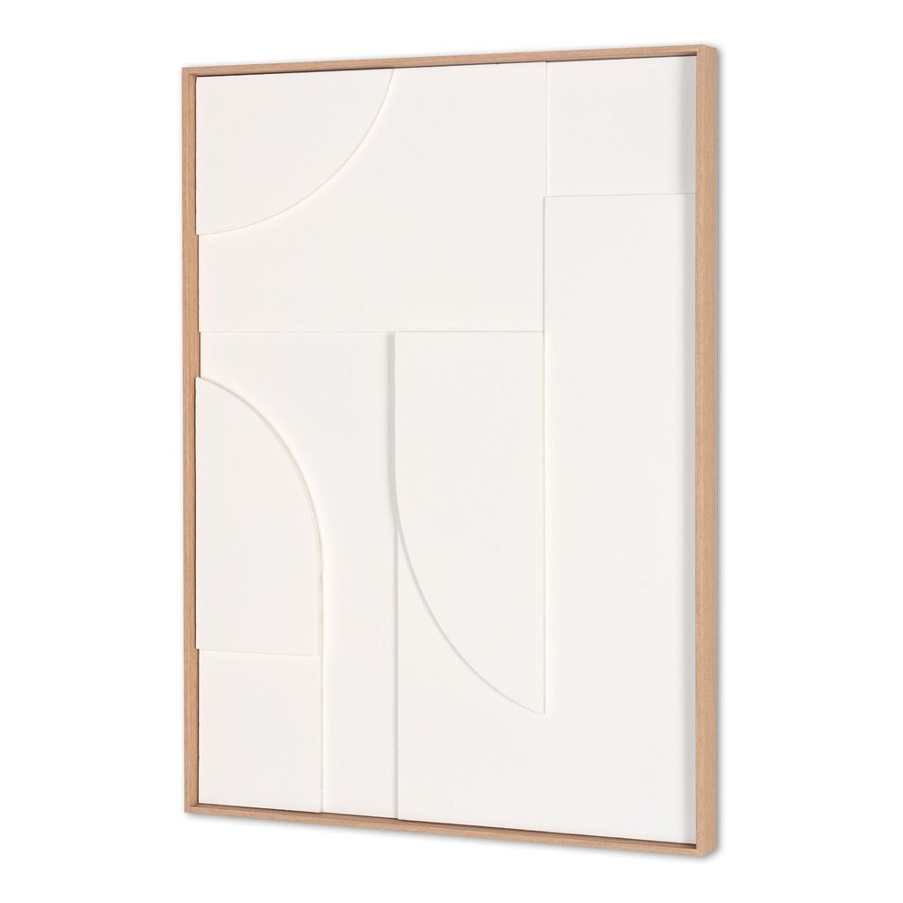 White Geo Mache Brown Shadowbox Wall Art HomeRoots