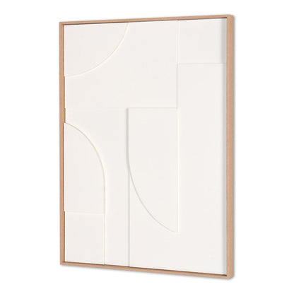White Geo Mache Brown Shadowbox Wall Art HomeRoots