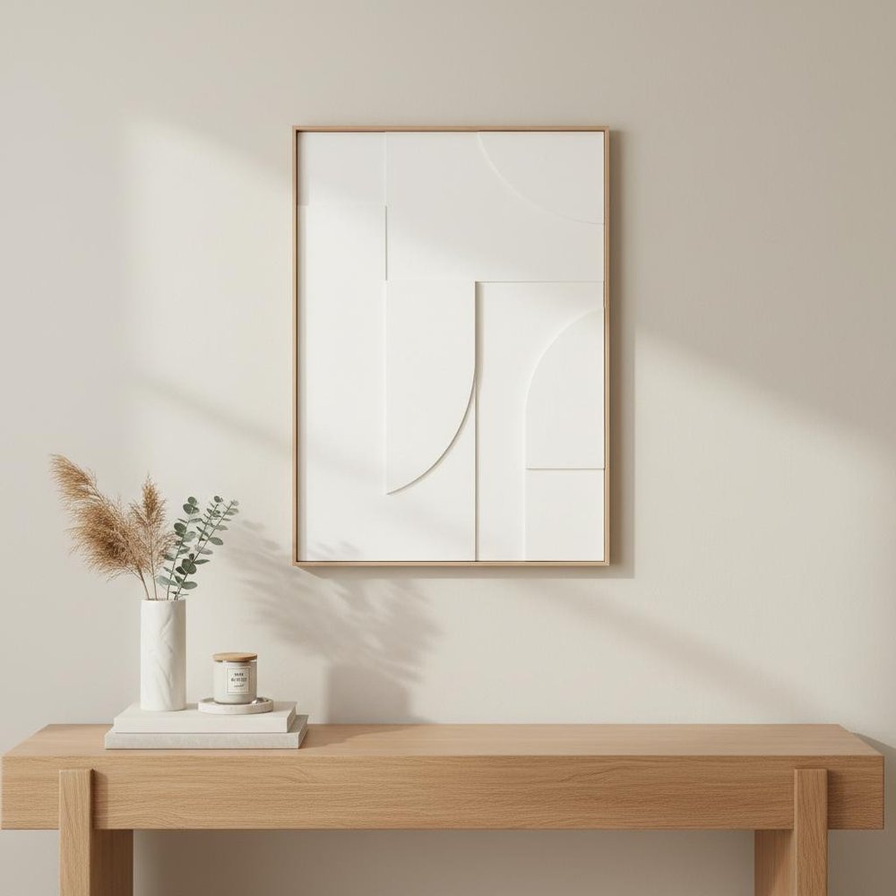 White Geo Mache Brown Shadowbox Wall Art HomeRoots