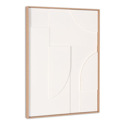 White Geo Mache Brown Shadowbox Wall Art HomeRoots