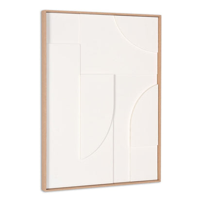 White Geo Mache Brown Shadowbox Wall Art HomeRoots