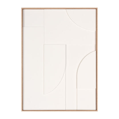 White Geo Mache Brown Shadowbox Wall Art HomeRoots