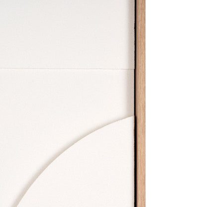 White Geo Mache Brown Shadowbox Wall Art HomeRoots