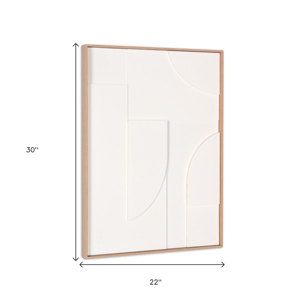 White Geo Mache Brown Shadowbox Wall Art HomeRoots