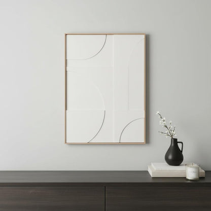Modern Geo Shapes Brown Shadowbox Wall Art HomeRoots