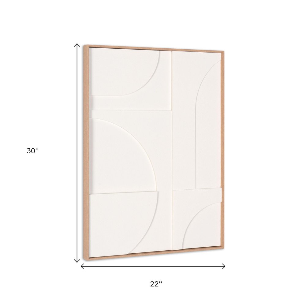 Modern Geo Shapes Brown Shadowbox Wall Art HomeRoots