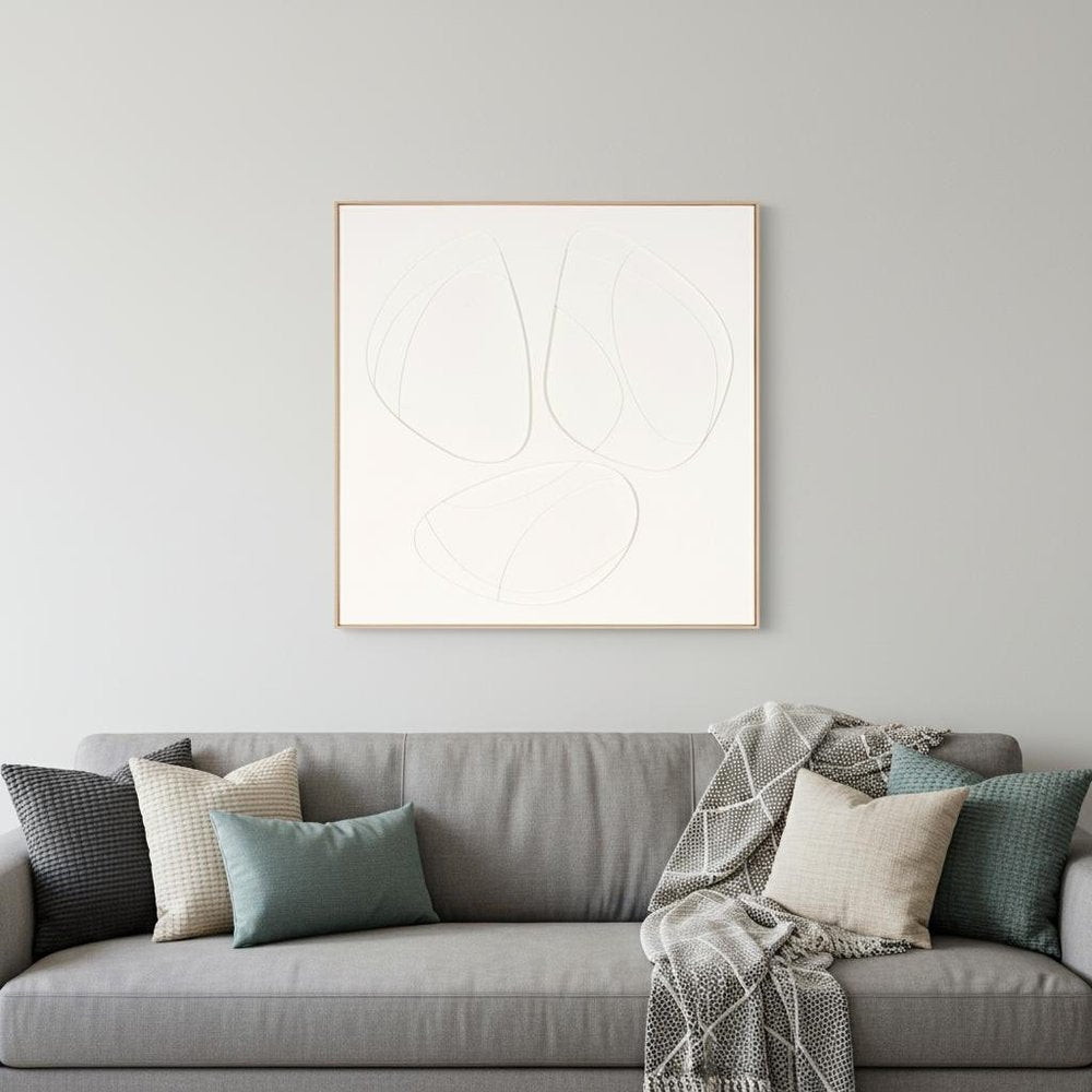 White Geo Trio Brown Shadowbox Wall Art HomeRoots