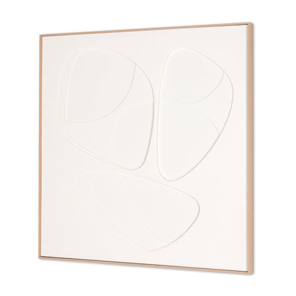 White Curvy Geo Trio Brown Shadowbox Wall Art HomeRoots