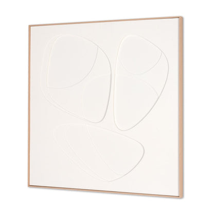 White Curvy Geo Trio Brown Shadowbox Wall Art HomeRoots