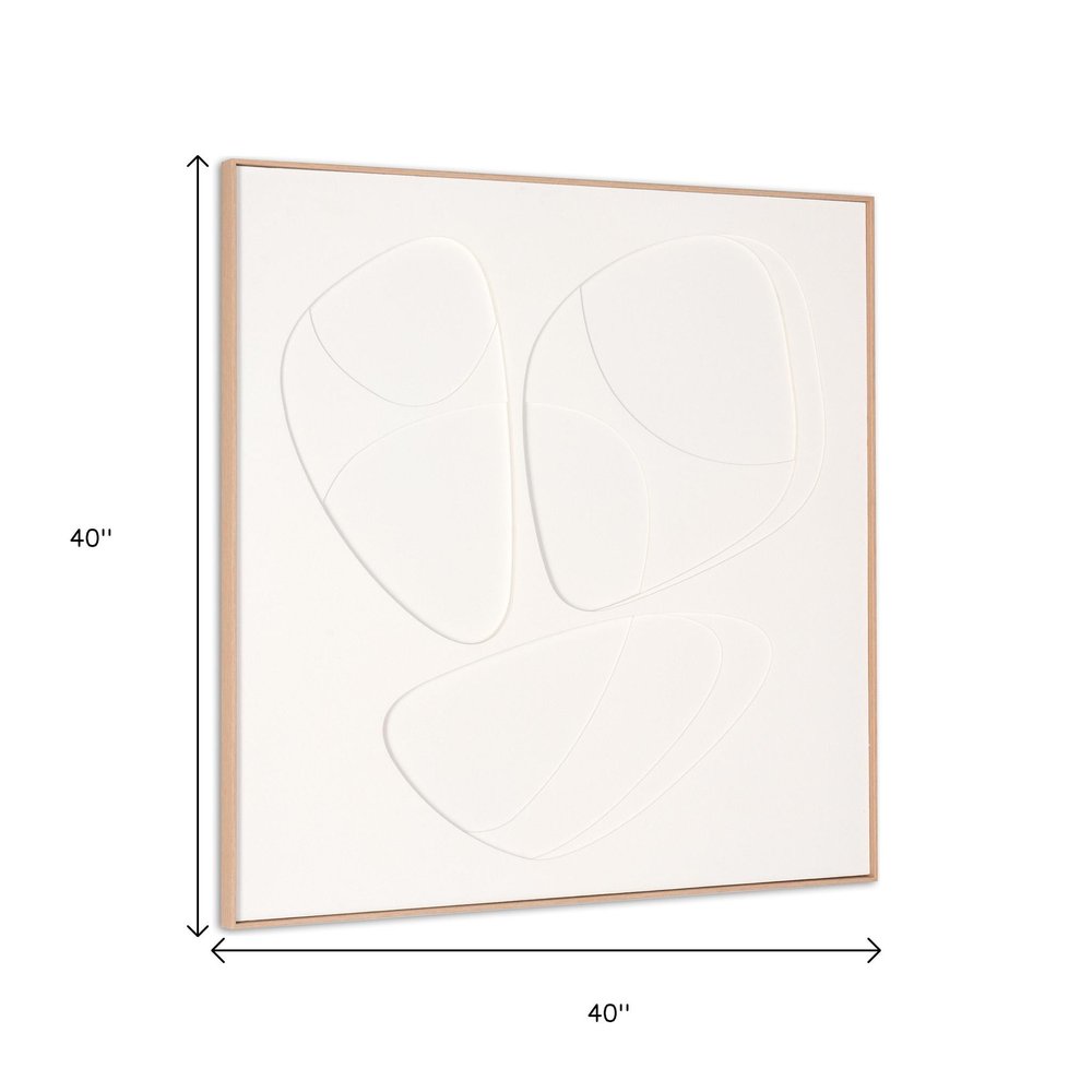 White Curvy Geo Trio Brown Shadowbox Wall Art HomeRoots