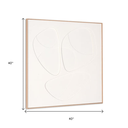 White Curvy Geo Trio Brown Shadowbox Wall Art HomeRoots